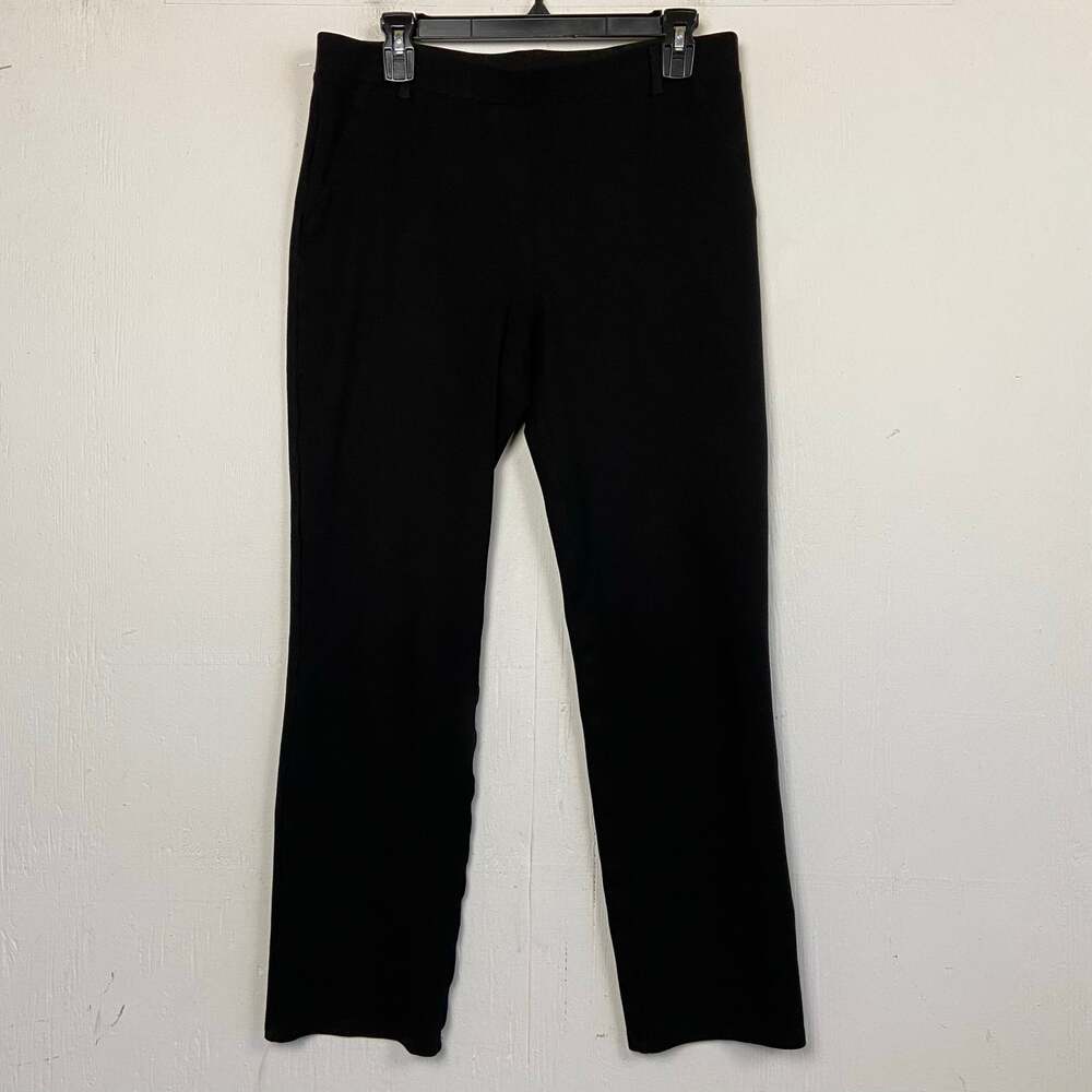 Quince Women Ultra-Stretch Ponte Straight Leg Pants Black Size Large